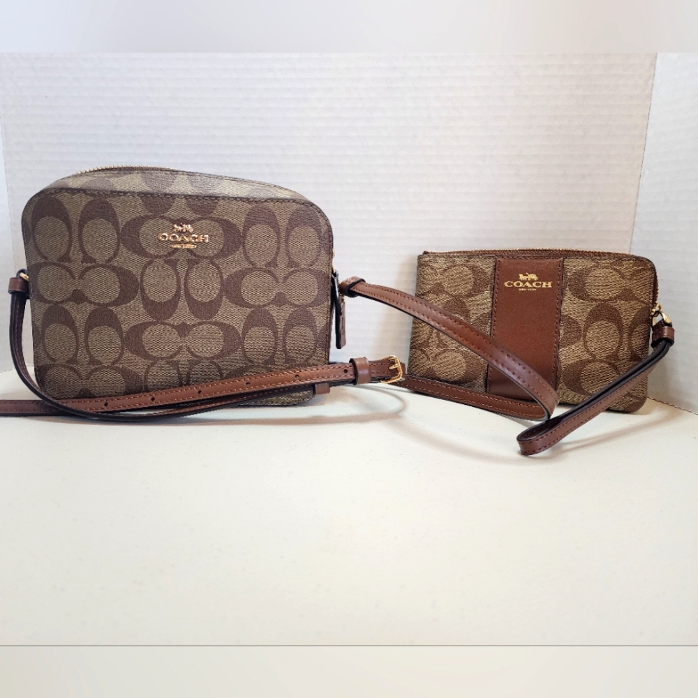 Coach Monogram Camera Bag with Coin Wallet